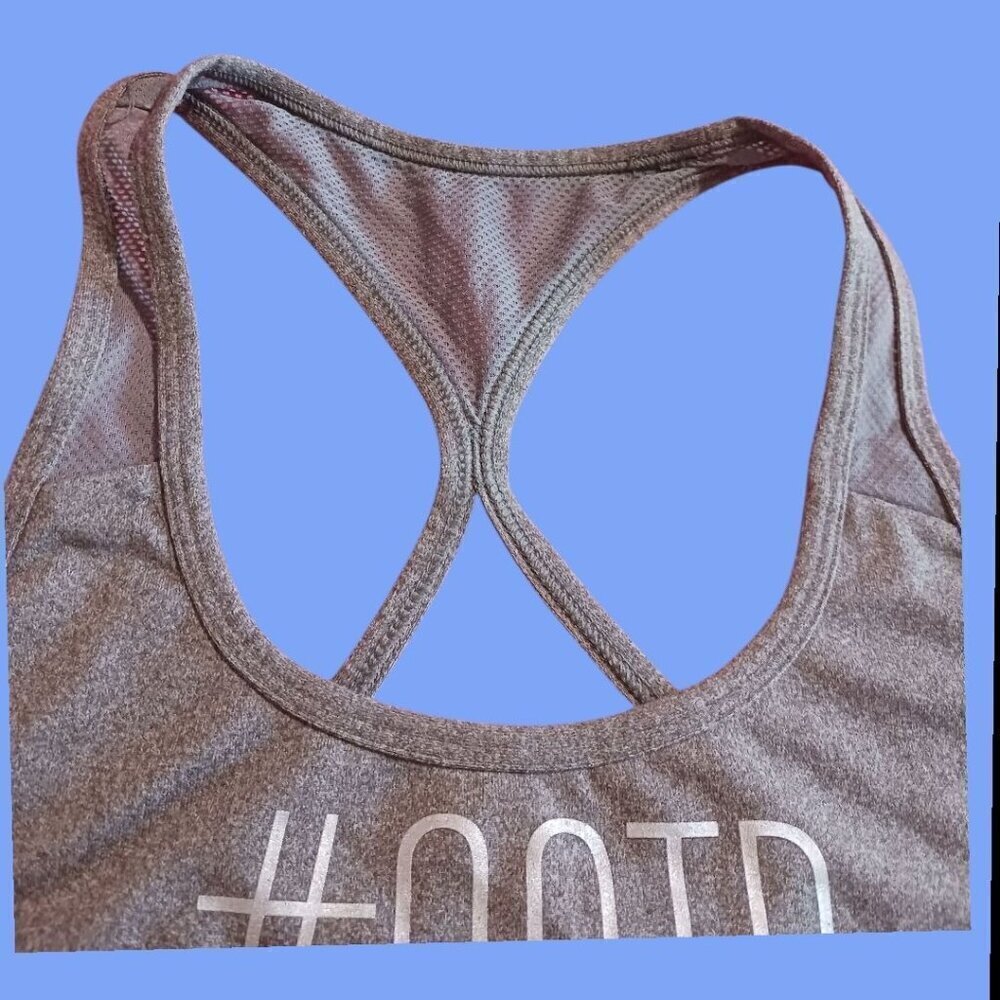 GH Sport Womens Racerback Sports Bra Black & Gray set of 2 - Picture 16 of 16